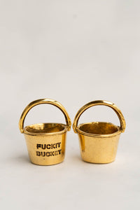 Fuckit Bucket Charm Gold | Motivational Charms