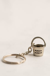 Fuckit Bucket™  Keychain Pewter | Funny Car Keychains