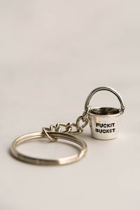 Fuckit Bucket  Keychain Silver | Cool Keychains